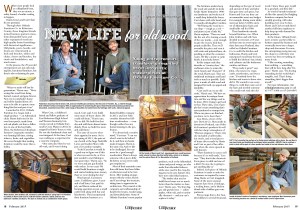 Harris Green, left, and Curt Chaffin give old barns a rebirth through their Orlinda Furniture Company in Robertson County, Tenn. These friends and business partners turn discarded, unwanted wood into a wide range of beautiful and useful home furnishings with rustic, historical appeal.